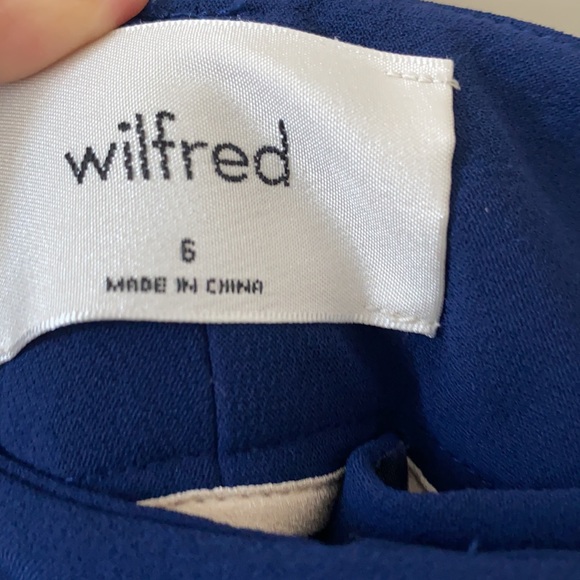 Aritzia tie front pants classic navy size 6 - Picture 4 of 4